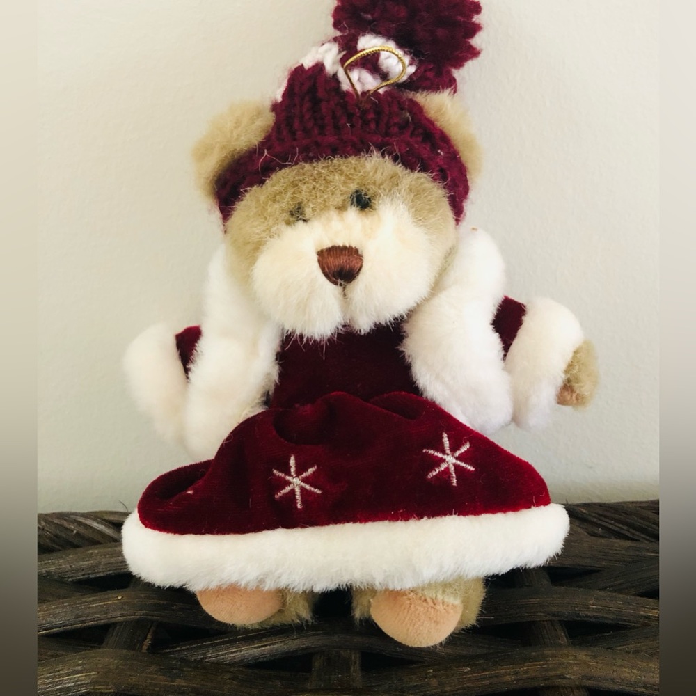 Vintage Teddy Bear Plush Ornament